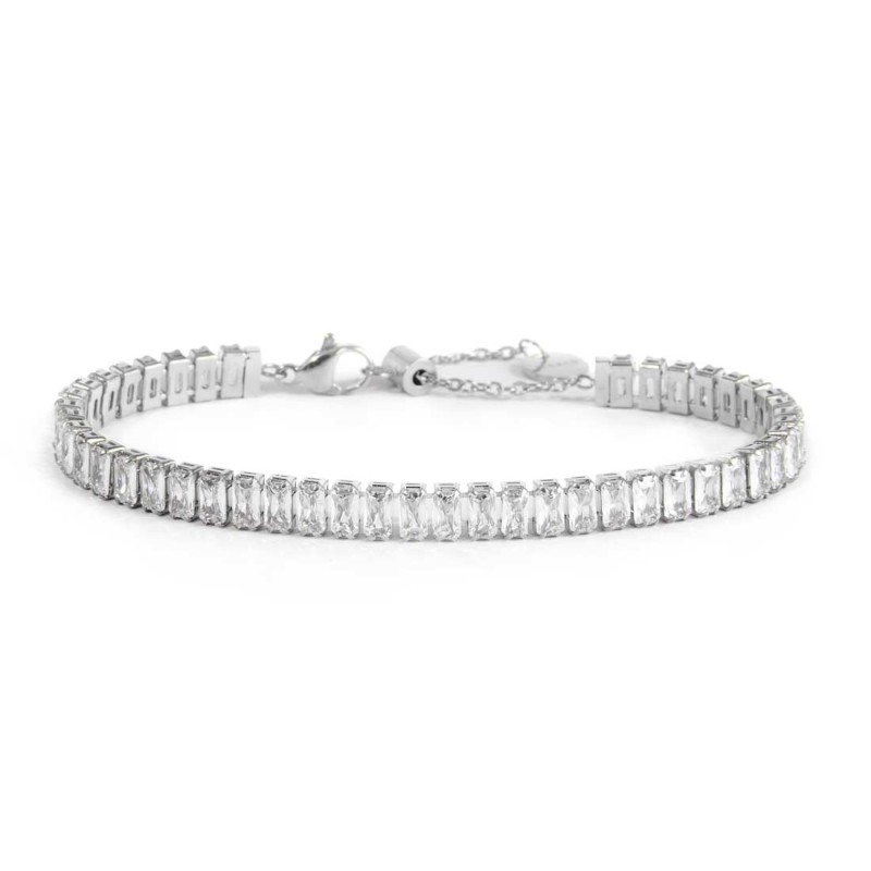Bracciale tennis zirconi baguette