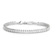 Bracciale tennis zirconi baguette