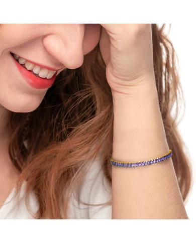 Bracciale tennis zirconi baguette