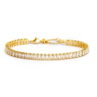 Bracciale tennis zirconi baguette