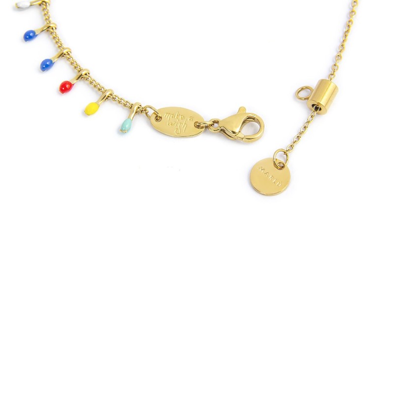 Bracciale con pendenti smaltati