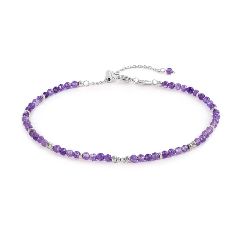 Cavigliera con agata colorata ed ematite