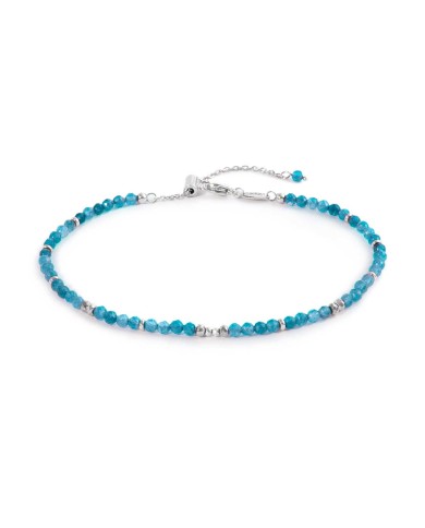 Cavigliera con agata colorata ed ematite