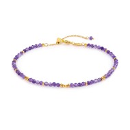 Cavigliera con agata colorata ed ematite