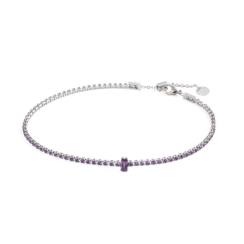 Cavigliera tennis zircone centrale