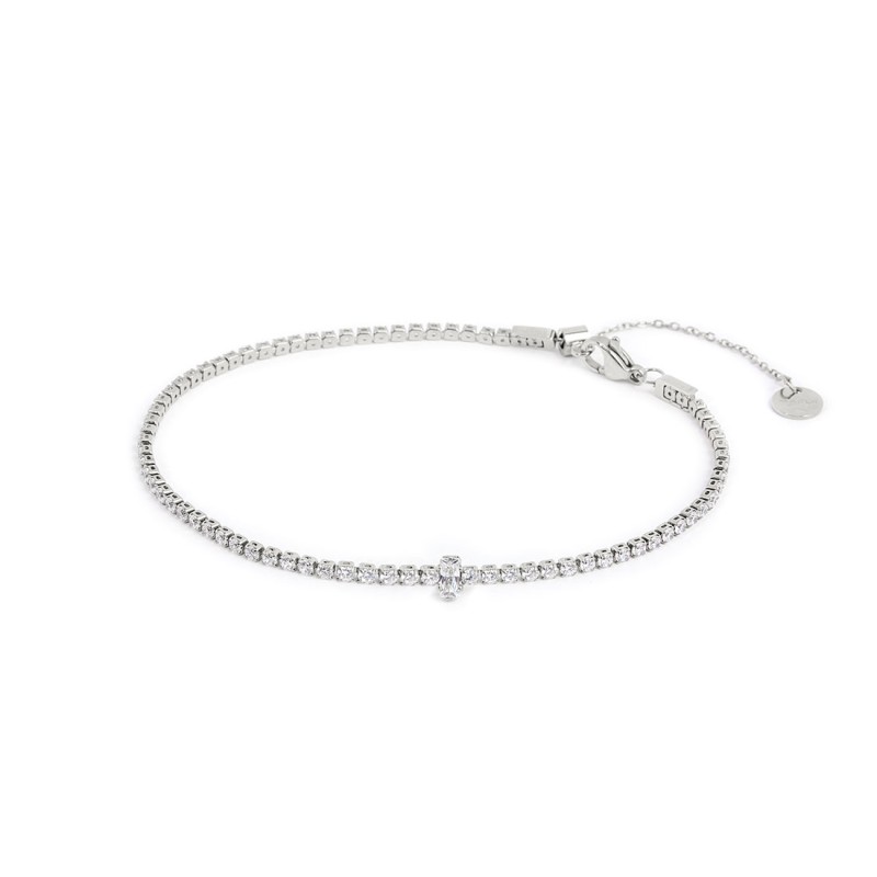 Cavigliera tennis zircone centrale