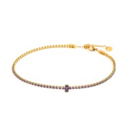 Cavigliera tennis zircone centrale