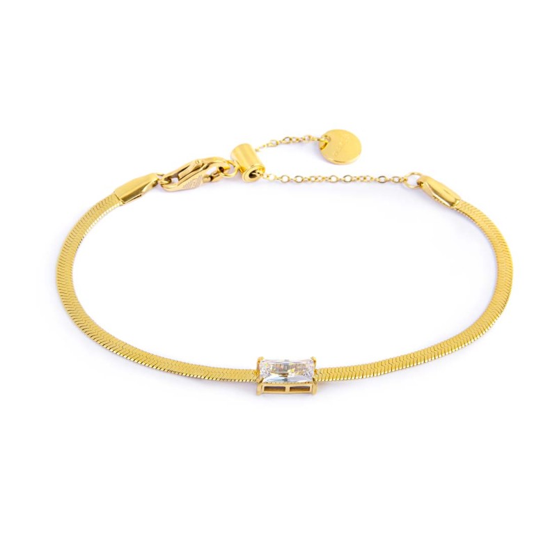 Bracciale con zircone baguette e bracciale tennis con zirconi