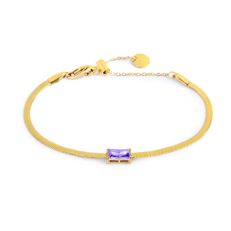 Bracciale con zircone baguette e bracciale tennis con zirconi