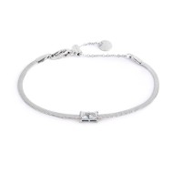 Bracciale con zircone baguette e bracciale tennis con zirconi