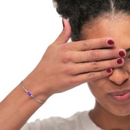 Bracciale con zircone baguette e bracciale tennis con zirconi