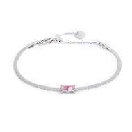 Bracciale con zircone baguette e bracciale tennis con zirconi