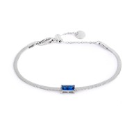 Bracciale con zircone baguette e bracciale tennis con zirconi