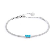 Bracciale con zircone baguette e bracciale tennis con zirconi