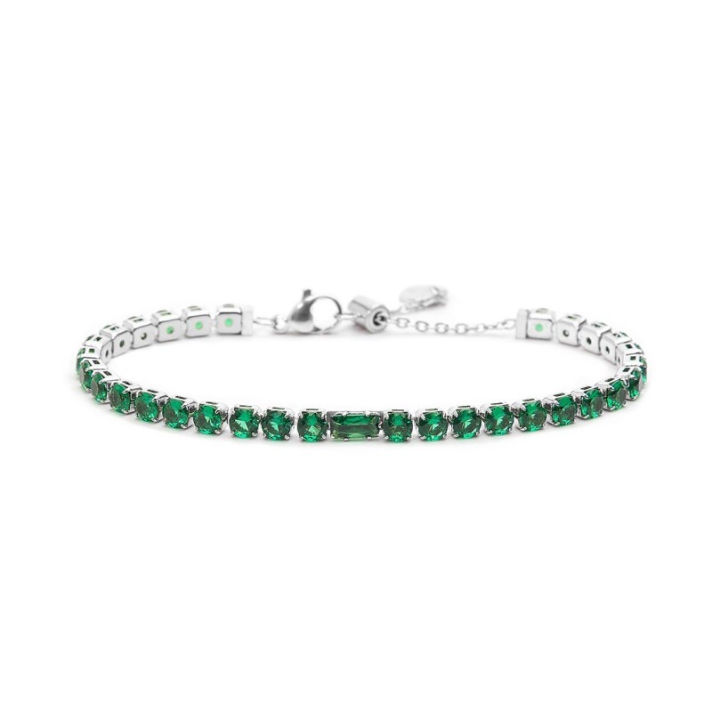 Bracciale con zircone baguette e bracciale tennis con zirconi