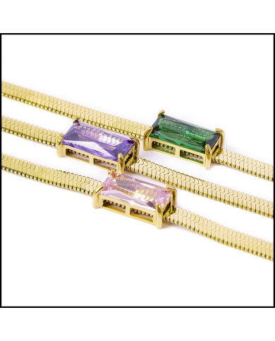 Bracciali con zircone baguette