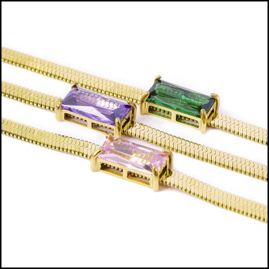 Bracciali con zircone baguette