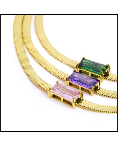 Bracciali con zircone baguette