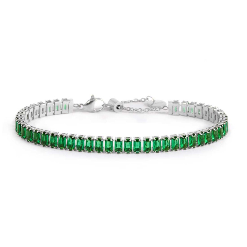 Bracciale tennis con zirconi e bracciale catena snake