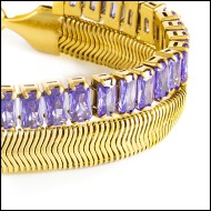 Bracciale tennis con zirconi e bracciale catena snake