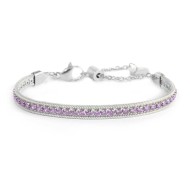 Bracciale con perle e bracciale tennis con zirconi