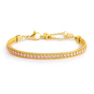 Bracciale con perle e bracciale tennis con zirconi