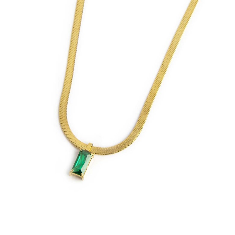 Collana con zircone baguette e collana tennis zirconi baguette