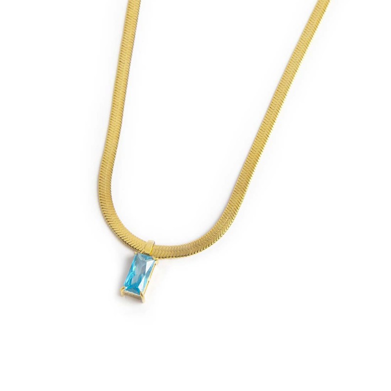 Collana con zircone baguette e collana tennis zirconi baguette