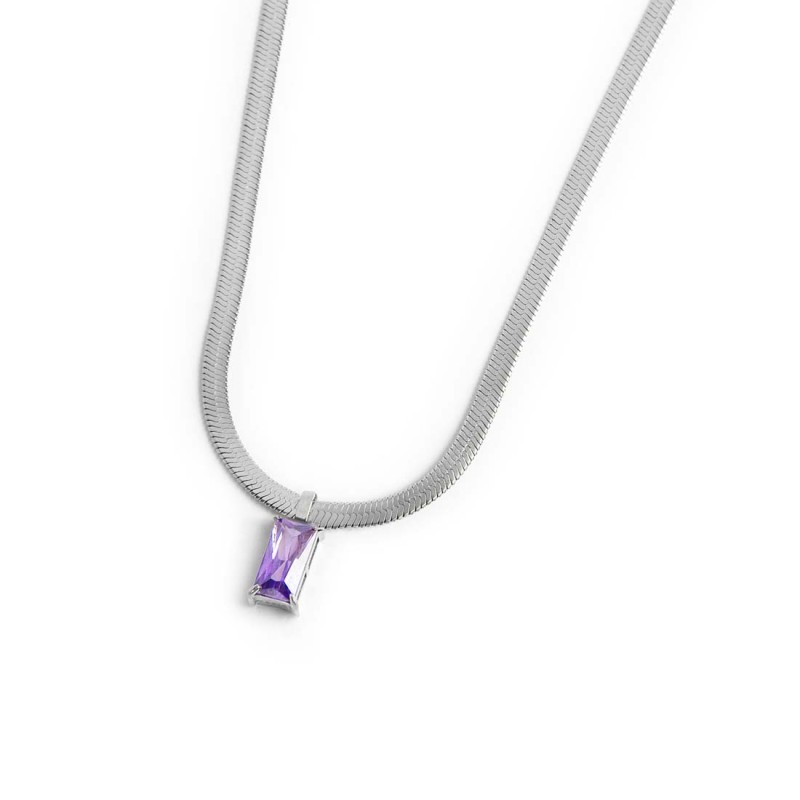 Collana con zircone baguette e collana tennis zirconi baguette