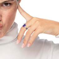 Anelli con zircone e perla