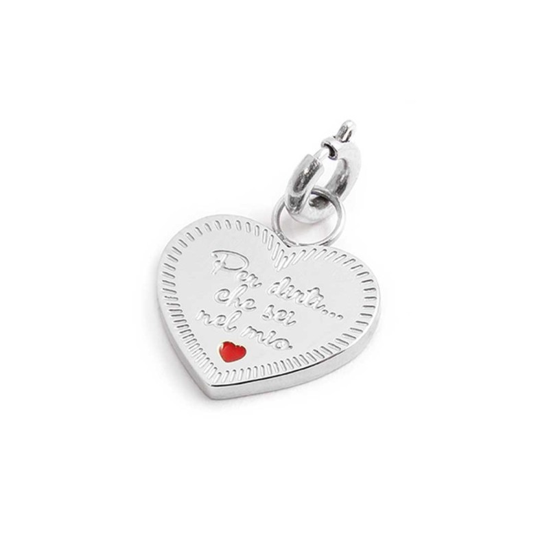 CHARM CUORE MAESTRA CON CZ BIANCO