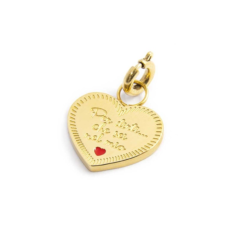 CHARM CUORE MAESTRA CON CZ BIANCO