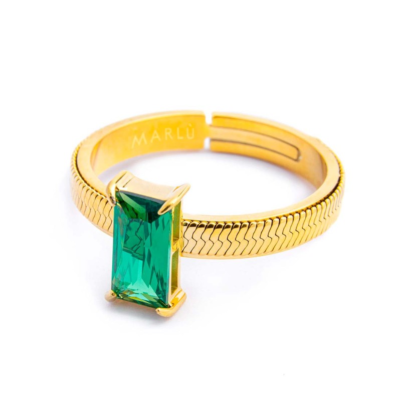 Anelli con zircone baguette