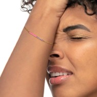 Bracciale con zirconi e smalto