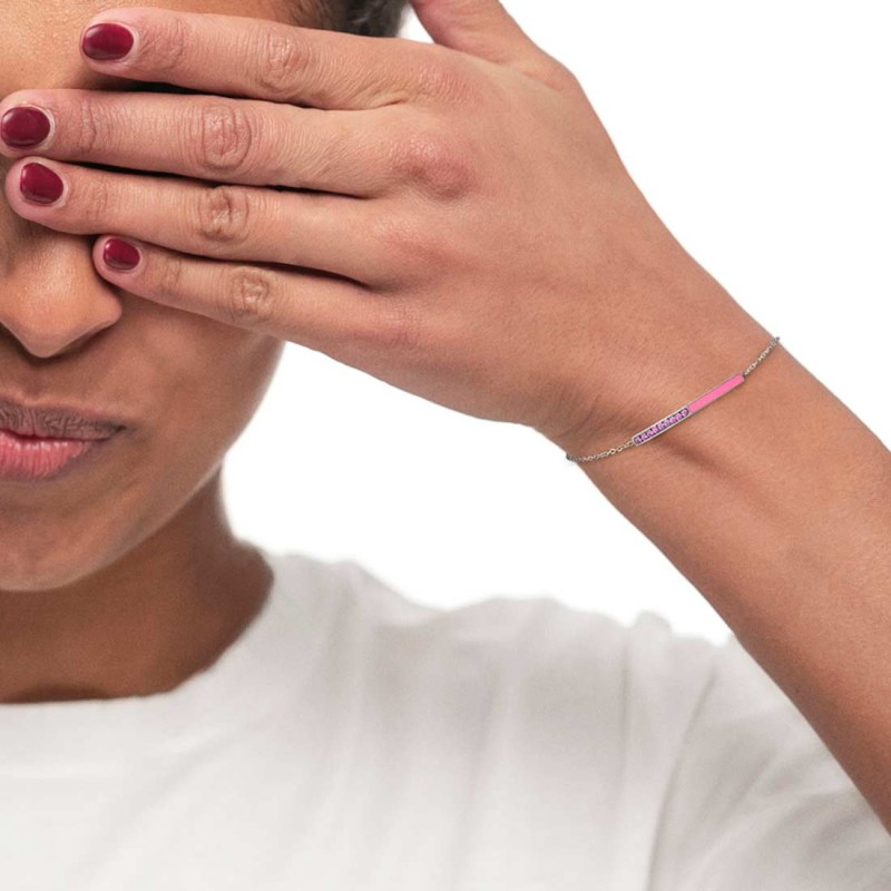 Bracciale con zirconi e smalto