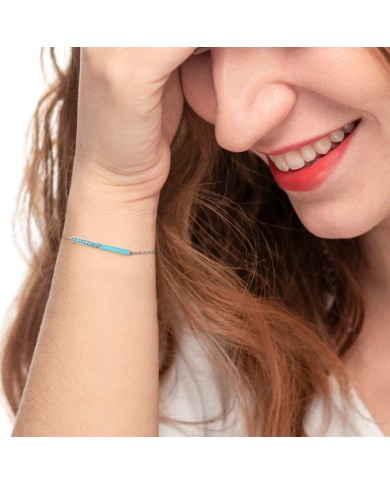 Bracciale con zirconi e smalto