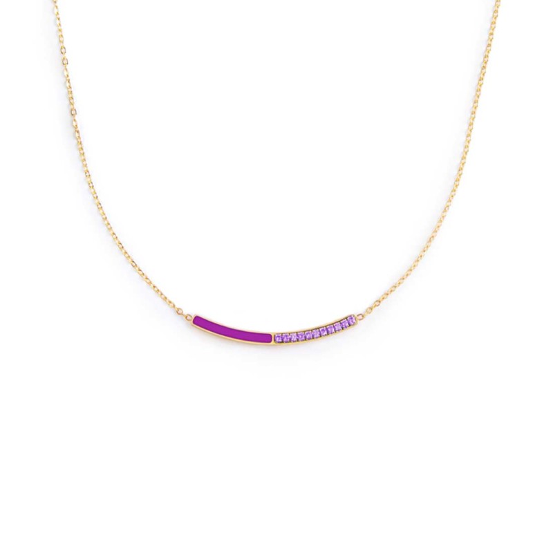 COLLANA CON CZ E SMALTO