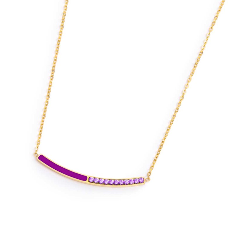 COLLANA CON CZ E SMALTO