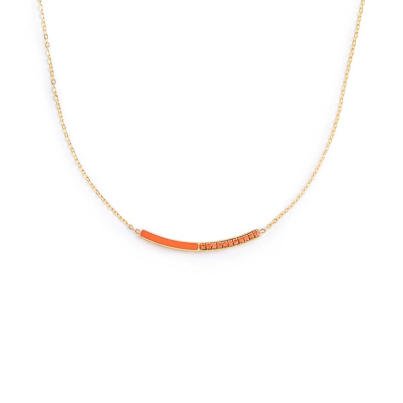 COLLANA CON CZ E SMALTO