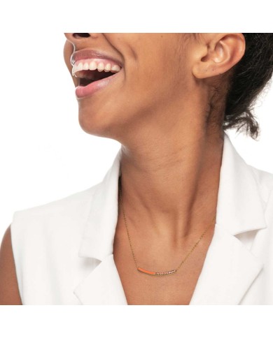 Collana con zirconi e smalto