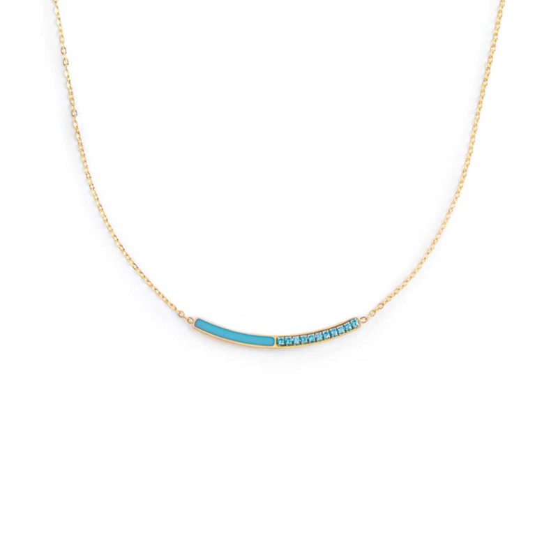 COLLANA CON CZ E SMALTO