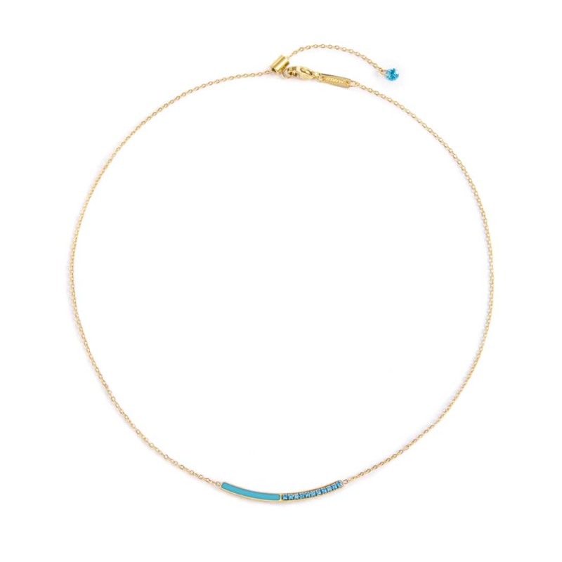 Collana con zirconi e smalto