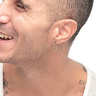 OR MONO OVALE CON CZ E SMALTO