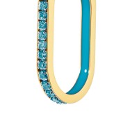 OR MONO OVALE CON CZ E SMALTO