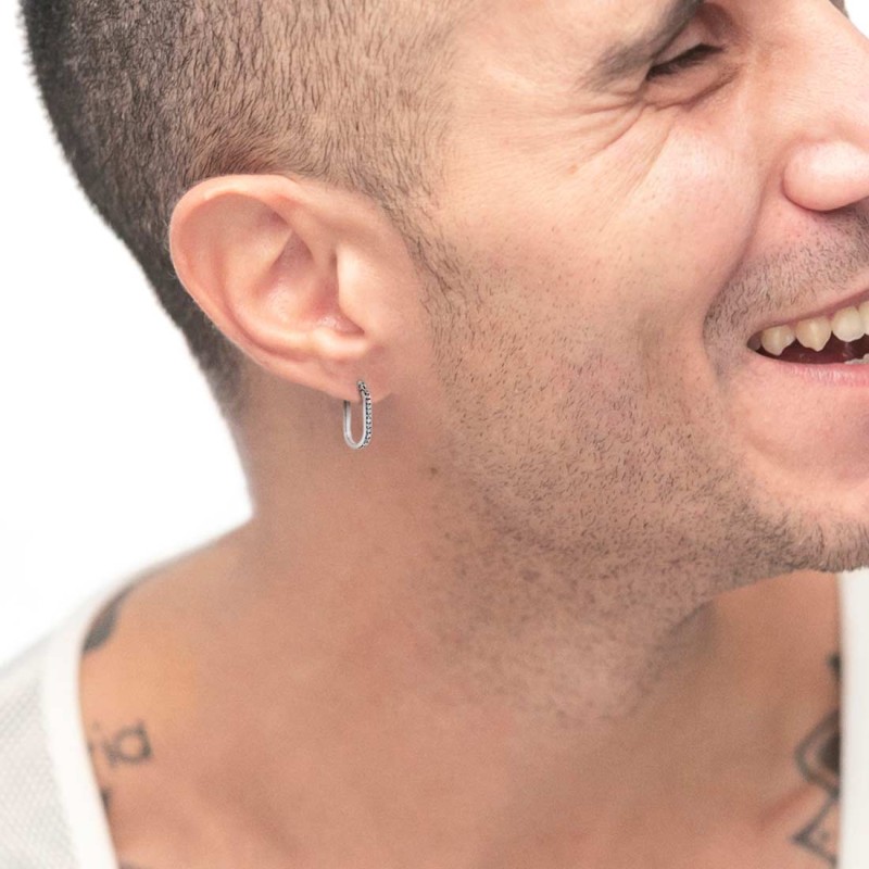 OR MONO OVALE CON CZ E SMALTO