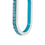 Orecchino ovale con zirconi e smalto