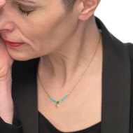 CO CONCHIGLIA PEND E PERLINE A TUBO TURCHESI ED EMATITE