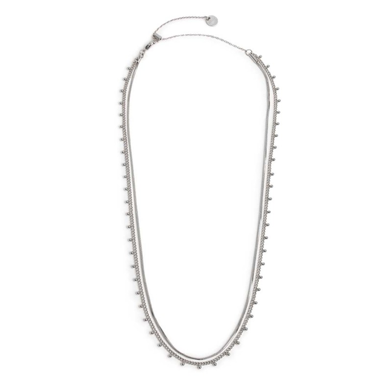 COLLANA CATENA SNAKE QUAD E GRUM CON SFERE