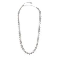 Collana doppia catena snake e grumetta con sfere