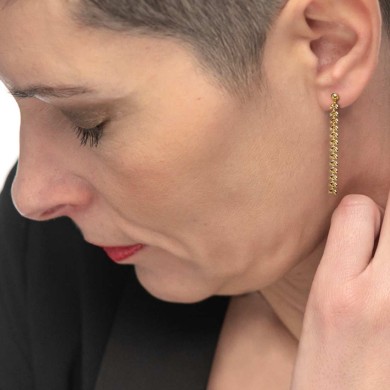 OR MONO CON SFERA E CAT A FOGLIA CHEVRON PEND